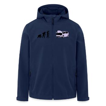 evolution_kfz_mechaniker_122013_b_3c - Recycelte Männer Softshell-Jacke von Stanley/Stella - Navy - Vorne - AI Model Male 185 light (185cm)
