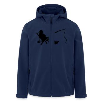 Pêche - Veste softshell homme en polyester recyclé Stanley/Stella - marine - Devant - AI Model Male 185 light (185cm)