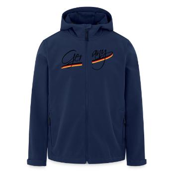 Allemagne - Veste softshell homme en polyester recyclé Stanley/Stella - marine - Devant - AI Model Male 185 light (185cm)