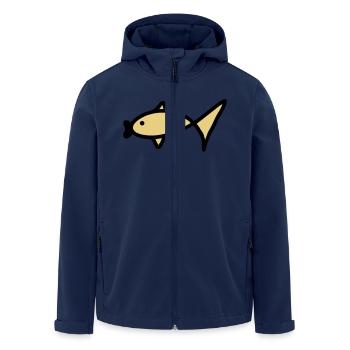 Fisch mit dickem Fischmaul - V2 - Recycelte Männer Softshell-Jacke von Stanley/Stella - Navy - Vorne - AI Model Male 185 light (185cm)