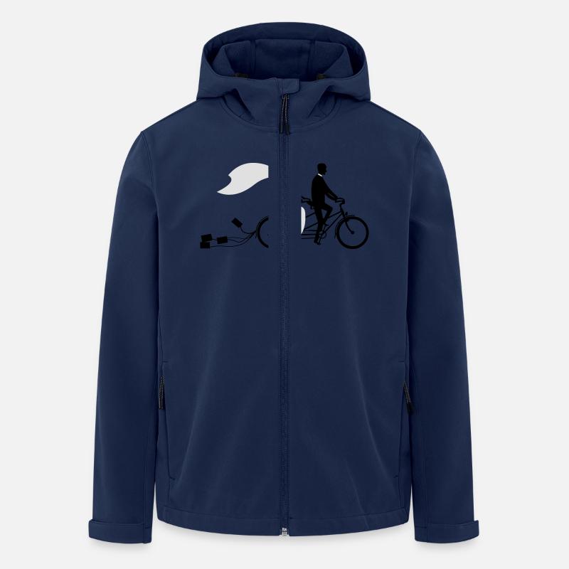Hochzeit Fahrrad mit Dosen - Recycelte Männer Softshell-Jacke von Stanley/Stella - Navy