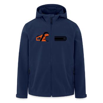 Scie à chaine - Veste softshell homme en polyester recyclé Stanley/Stella - marine - Devant - AI Model Male 185 light (185cm)