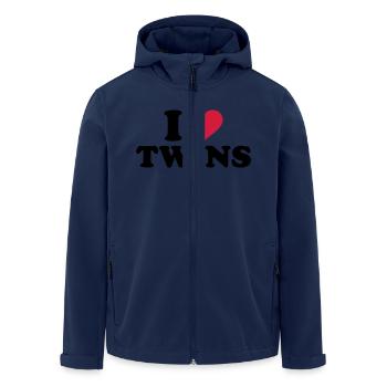 I love twins - Men’s Recycled Softshell Jacket by Stanley/Stella - navy - Front - AI Model Male 185 light (185cm)
