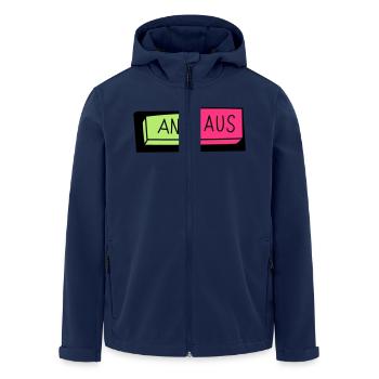An / Aus Schalter - Recycelte Männer Softshell-Jacke von Stanley/Stella - Navy - Vorne - AI Model Male 185 light (185cm)