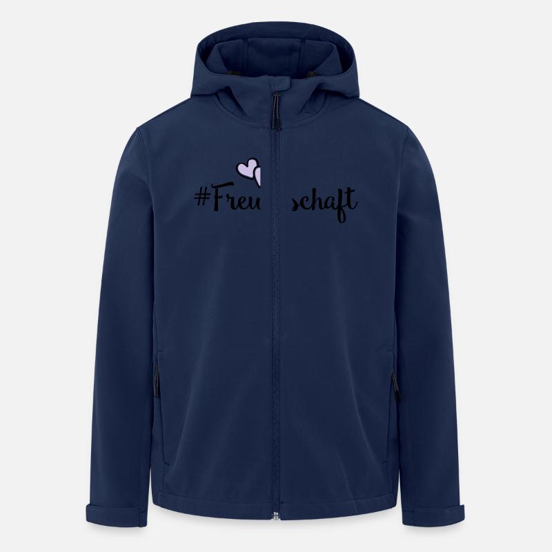 freundschaft herzen - Recycelte Männer Softshell-Jacke von Stanley/Stella - Navy
