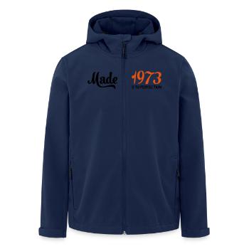 Fabriqué en 1973 - Veste softshell homme en polyester recyclé Stanley/Stella - marine - Devant - AI Model Male 185 light (185cm)