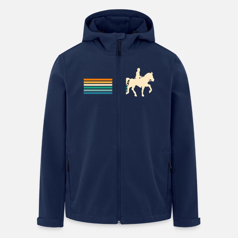 Reiten Pferde - Recycelte Männer Softshell-Jacke von Stanley/Stella - Navy