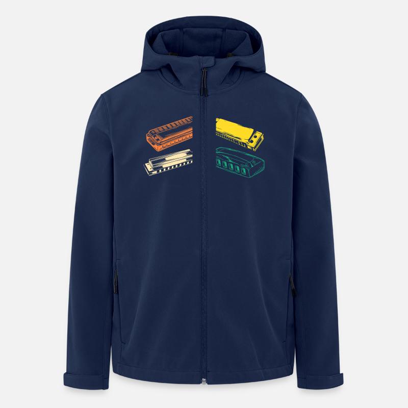 Harmonica Evolution Harmonica - Men’s Recycled Softshell Jacket by Stanley/Stella - navy