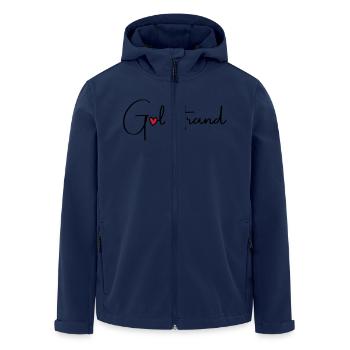 Vacances Golden Sands Heart - Veste softshell homme en polyester recyclé Stanley/Stella - marine - Devant - AI Model Male 185 light (185cm)