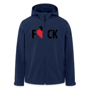FUCK - Men’s Recycled Softshell Jacket by Stanley/Stella - navy - Front - AI Model Male 185 light (185cm)