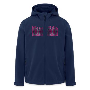 disco 2c equalizer EN - Men’s Recycled Softshell Jacket by Stanley/Stella - navy - Front - AI Model Male 185 light (185cm)