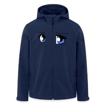 manga eyes - Men’s Recycled Softshell Jacket by Stanley/Stella - navy - Front - AI Model Male 185 light (185cm)