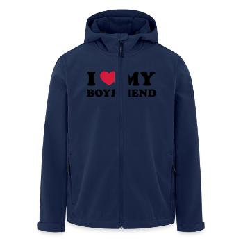 I Love My Boyfriend - Veste softshell homme en polyester recyclé Stanley/Stella - marine - Devant - AI Model Male 185 light (185cm)