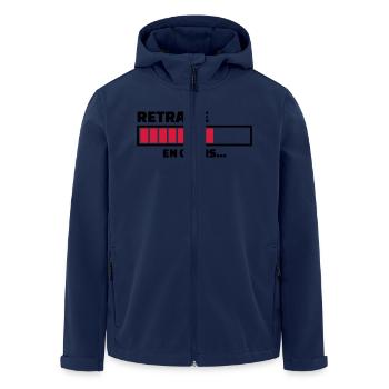retraite en cours... - Veste softshell homme en polyester recyclé Stanley/Stella - marine - Devant - AI Model Male 185 light (185cm)