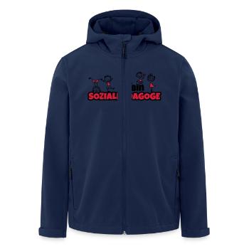 ich bin sozialpädagoge - Recycelte Männer Softshell-Jacke von Stanley/Stella - Navy - Vorne - AI Model Male 185 light (185cm)