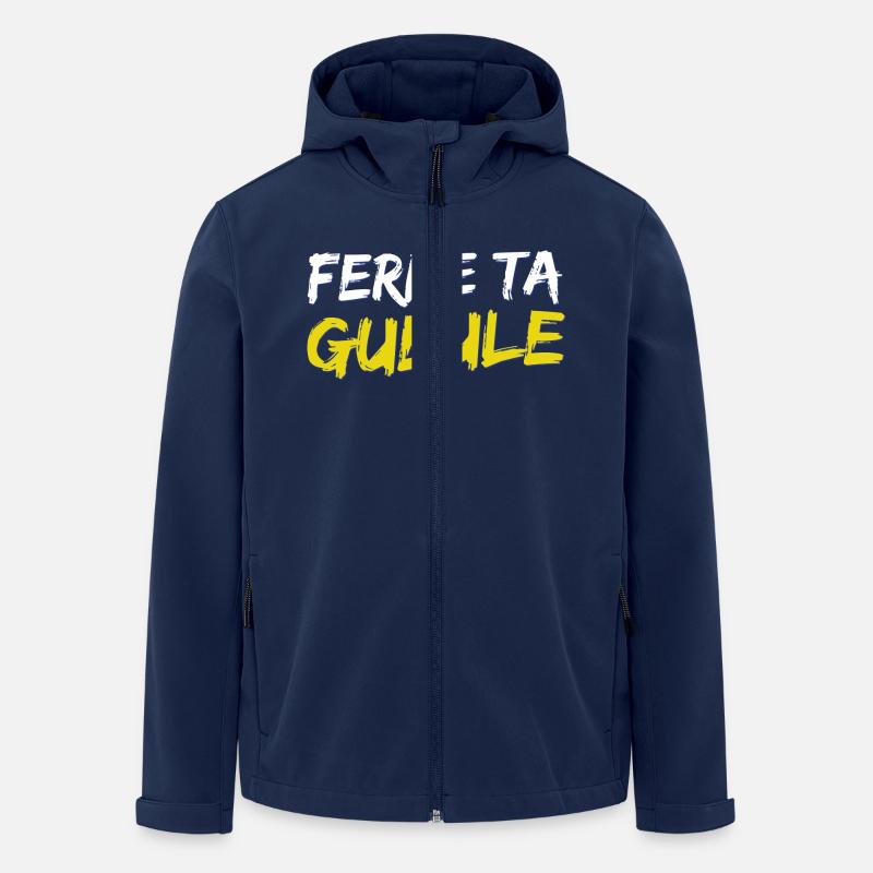 Ferme ta gueule - Veste softshell homme en polyester recyclé Stanley/Stella - marine