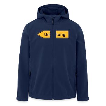 Umleitung Links - Recycelte Männer Softshell-Jacke von Stanley/Stella - Navy - Vorne - AI Model Male 185 light (185cm)