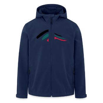 stripe bush_vec_3 - Men’s Recycled Softshell Jacket by Stanley/Stella - navy - Front - AI Model Male 185 light (185cm)