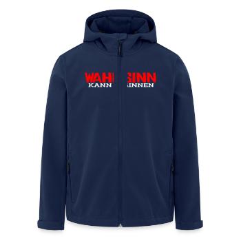 Der Wahnsinn - Recycelte Männer Softshell-Jacke von Stanley/Stella - Navy - Vorne - AI Model Male 185 light (185cm)