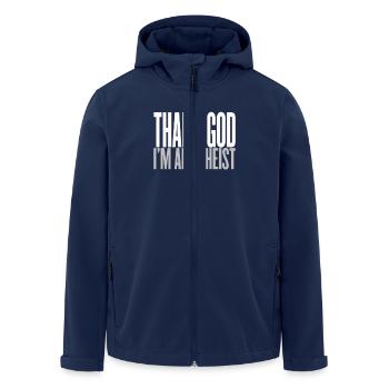 thank god i am an atheist - Men’s Recycled Softshell Jacket by Stanley/Stella - navy - Front - AI Model Male 185 light (185cm)