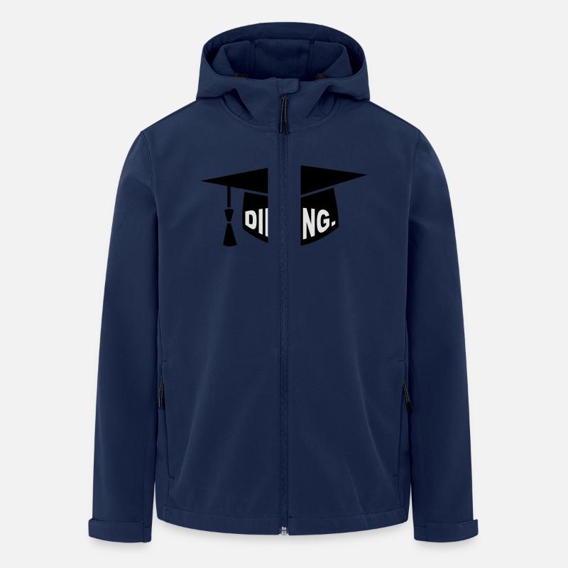 Diplom - Studium - Geschenk - Dipl. Ing. - - Recycelte Männer Softshell-Jacke von Stanley/Stella - Navy
