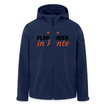 Elektriker Rente - Recycelte Männer Softshell-Jacke von Stanley/Stella - Navy - Vorne - AI Model Male 185 light (185cm)