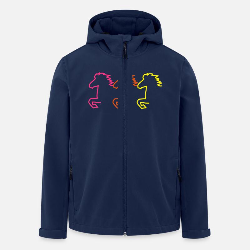 cheval - Veste softshell homme en polyester recyclé Stanley/Stella - marine