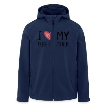 I Love My Big Brother - Veste softshell homme en polyester recyclé Stanley/Stella - marine - Devant - AI Model Male 185 light (185cm)