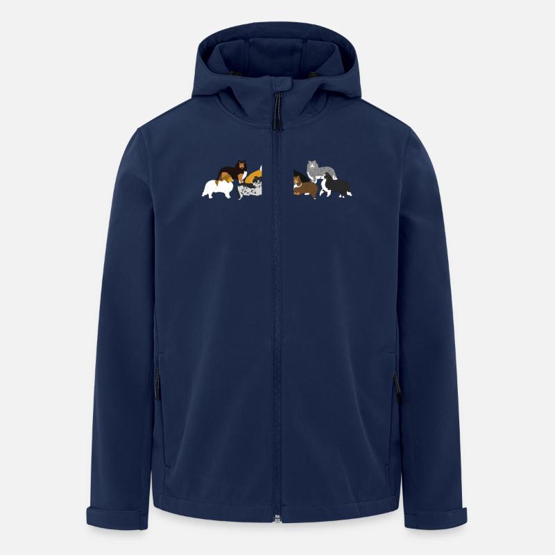 Shelties Landscape - Men’s Recycled Softshell Jacket by Stanley/Stella - navy