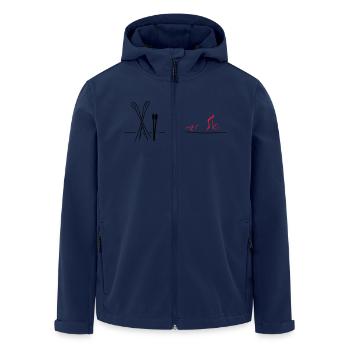 apres ski - Recycelte Männer Softshell-Jacke von Stanley/Stella - Navy - Vorne - AI Model Male 185 light (185cm)