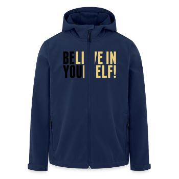 believe in yourself - be you - Recycelte Männer Softshell-Jacke von Stanley/Stella - Navy - Vorne - AI Model Male 185 light (185cm)
