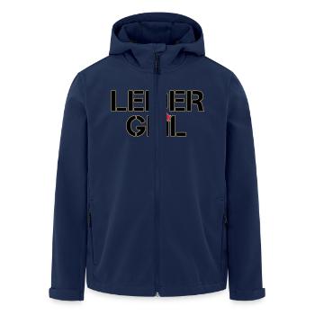 Leider Geil - Recycelte Männer Softshell-Jacke von Stanley/Stella - Navy - Vorne - AI Model Male 185 light (185cm)