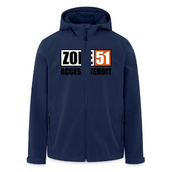 ZONE 51 - Veste softshell homme en polyester recyclé Stanley/Stella - marine - Devant - AI Model Male 185 light (185cm)