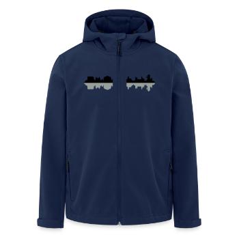 Skyline Mainz - Recycelte Männer Softshell-Jacke von Stanley/Stella - Navy - Vorne - AI Model Male 185 light (185cm)