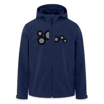Zahnrader, Getriebe - Recycelte Männer Softshell-Jacke von Stanley/Stella - Navy - Vorne - AI Model Male 185 light (185cm)