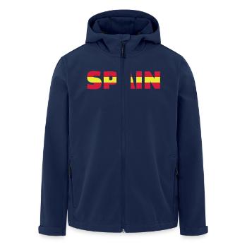 Spain - Men’s Recycled Softshell Jacket by Stanley/Stella - navy - Front - AI Model Male 185 light (185cm)