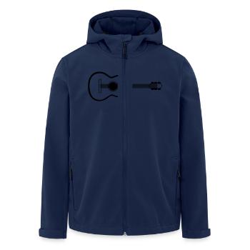 Guitare acoustique musique art - Veste softshell homme en polyester recyclé Stanley/Stella - marine - Devant - AI Model Male 185 light (185cm)