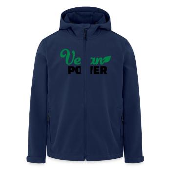 Vegan - Recycelte Männer Softshell-Jacke von Stanley/Stella - Navy - Vorne - AI Model Male 185 light (185cm)