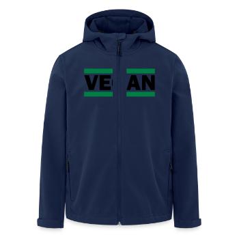 Vegan - Recycelte Männer Softshell-Jacke von Stanley/Stella - Navy - Vorne - AI Model Male 185 light (185cm)