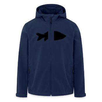 fish carp silhouette - Recycelte Männer Softshell-Jacke von Stanley/Stella - Navy - Vorne - AI Model Male 185 light (185cm)