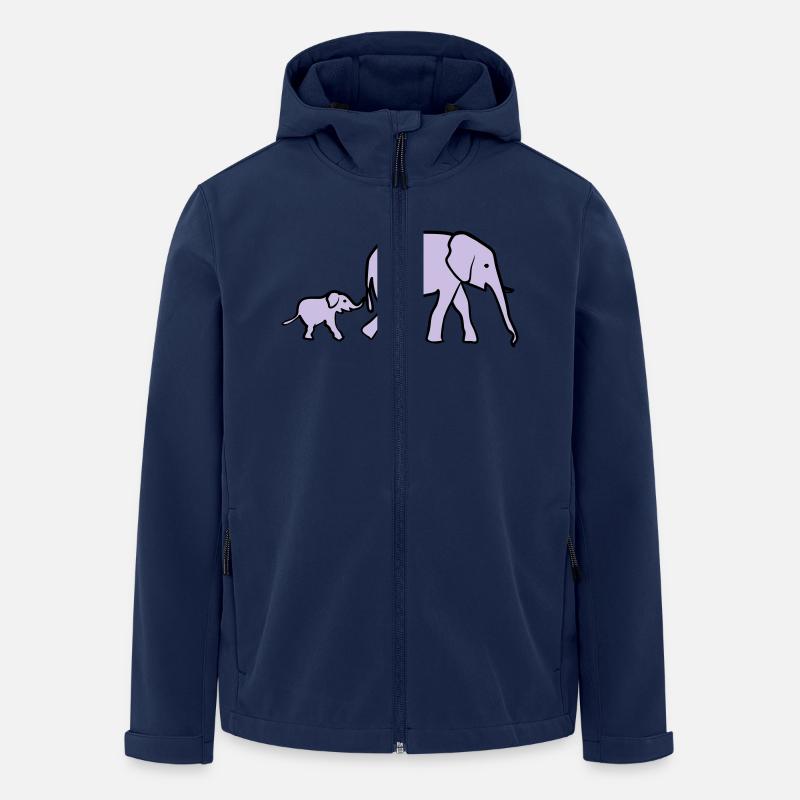 Elefant, Elefanten - Recycelte Männer Softshell-Jacke von Stanley/Stella - Navy