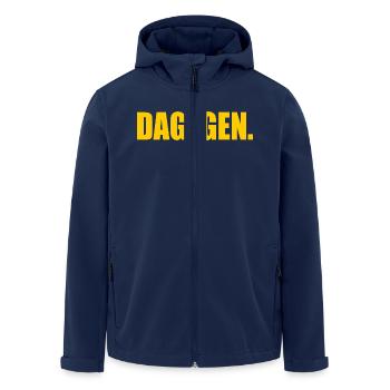 Dagegen - Recycelte Männer Softshell-Jacke von Stanley/Stella - Navy - Vorne - AI Model Male 185 light (185cm)