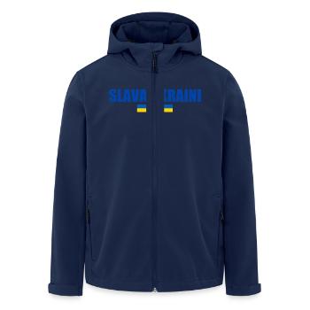Slava ukraini - Men’s Recycled Softshell Jacket by Stanley/Stella - navy - Front - AI Model Male 185 light (185cm)