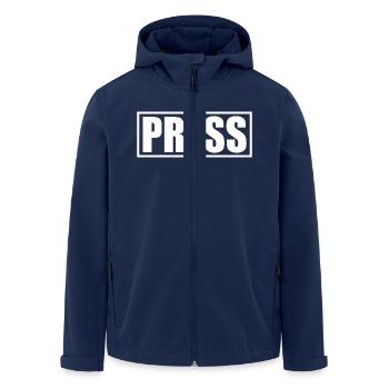 Press - Veste softshell homme en polyester recyclé Stanley/Stella - marine - Devant - AI Model Male 185 light (185cm)