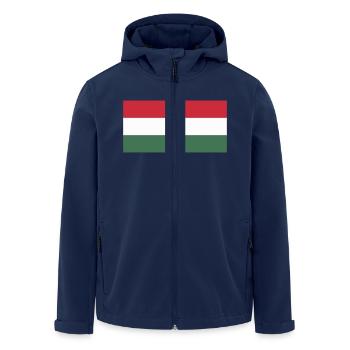 Hungary flag / Drapeau Hongrie - Men’s Recycled Softshell Jacket by Stanley/Stella - navy - Front - AI Model Male 185 light (185cm)