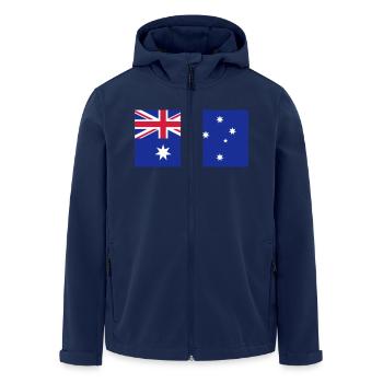 Australian Flag / Drapeau Australie - Veste softshell homme en polyester recyclé Stanley/Stella - marine - Devant - AI Model Male 185 light (185cm)