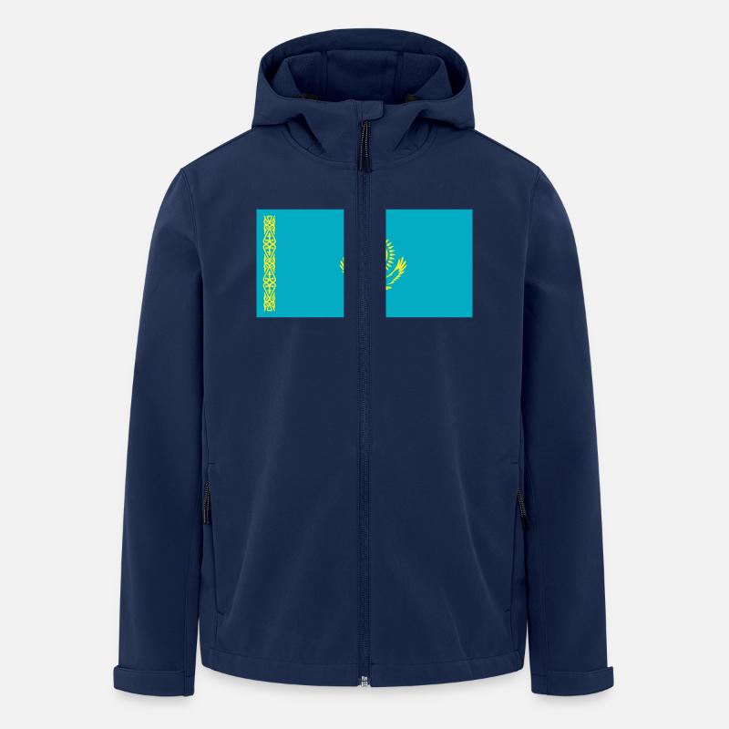 Kasachstan Flagge / Drapeau Kasachstan - Recycelte Männer Softshell-Jacke von Stanley/Stella - Navy