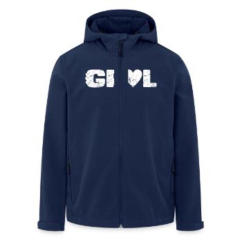 Liebe Schotter - Recycelte Männer Softshell-Jacke von Stanley/Stella - Navy - Vorne - AI Model Male 185 light (185cm)