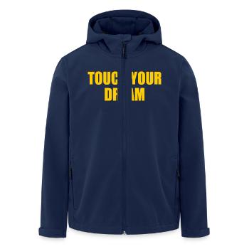 touch your dream - Men’s Recycled Softshell Jacket by Stanley/Stella - navy - Front - AI Model Male 185 light (185cm)