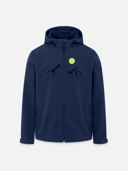Mountains 01 - Men’s Recycled Softshell Jacket by Stanley/Stella - navy